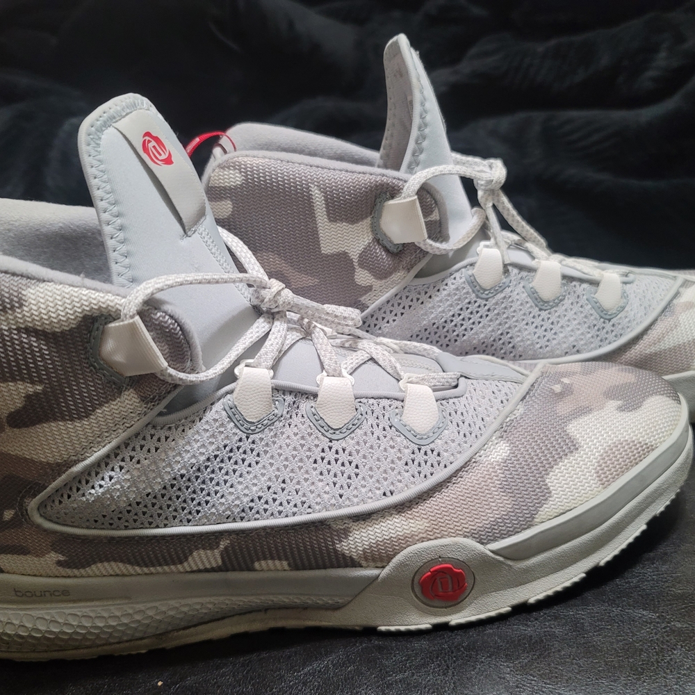 adidas Gray and White High-Top Boots